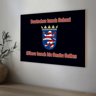 Holzschild Spruch 30x20cm Kölner durch die Gnade Gottes schwarzes Schild