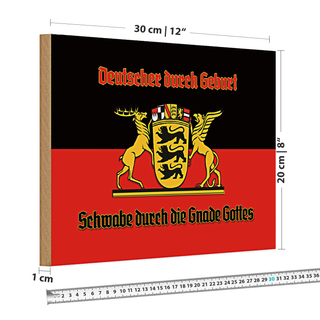 Holzschild Spruch 30x20cm Schwabe durch die Gnade Gottes