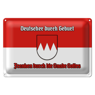 Blechschild Spruch 30x20cm Franken durch die Gnade Gottes