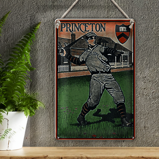 Blechschild Retro 20x30cm Princeton Baseball