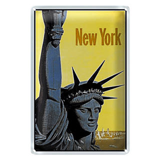 Blechschild Retro 20x30cm New York Statue of Liberty