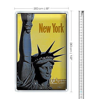 Blechschild Retro 20x30cm New York Statue of Liberty