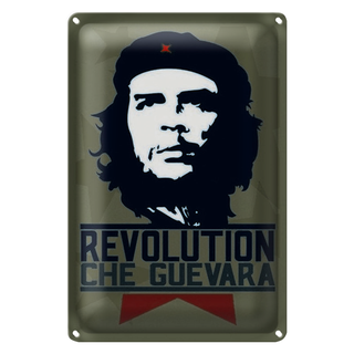 Blechschild Retro 20x30cm Revolution Che Guevara Kuba Cuba
