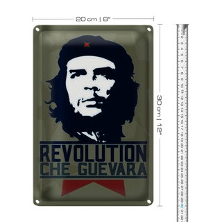 Blechschild Retro 20x30cm Revolution Che Guevara Kuba Cuba