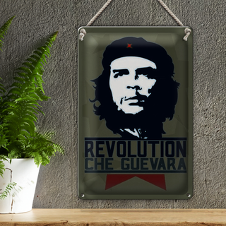 Blechschild Retro 20x30cm Revolution Che Guevara Kuba Cuba