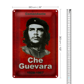 Blechschild Retro 20x30cm Comandant Che Guevara 1928-1967