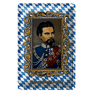Blechschild Bayern 20x30cm König Ludwig Porträt