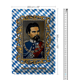 Blechschild Bayern 20x30cm König Ludwig Porträt