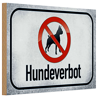Holzschild Verbot 30x20cm Hund Hundeverbot