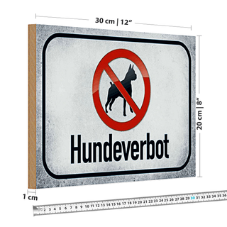 Holzschild Verbot 30x20cm Hund Hundeverbot