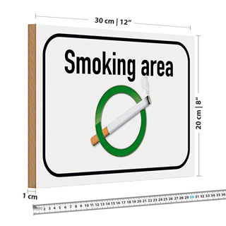 Holzschild Rauchen 30x20cm Smoking area Raucherraum