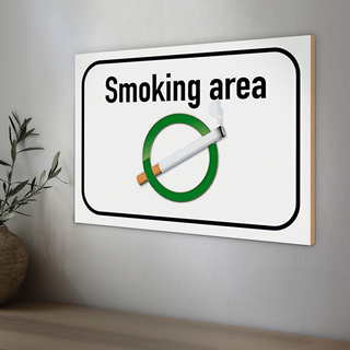 Holzschild Rauchen 30x20cm Smoking area Raucherraum
