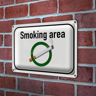 Blechschild Rauchen 30x20cm Smoking area Raucherraum