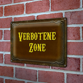 Blechschild Verbot 30x20cm verbotene Zone