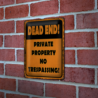 Blechschild Spruch 20x30cm Dead end private property no
