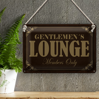 Blechschild Spruch 30x20cm Gentelmen´s Lounge Members