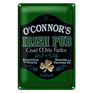 Blechschild Spruch 20x30cm O´Connor`s Irish Pub dancing