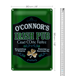 Blechschild Spruch 20x30cm O´Connor`s Irish Pub dancing