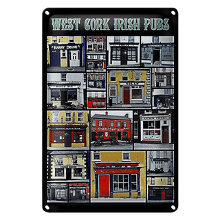 Blechschild 20x30cm West Cork irish pubs