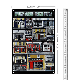 Blechschild 20x30cm West Cork irish pubs