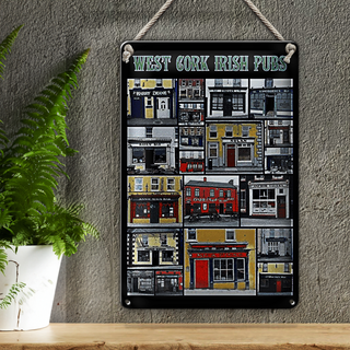Blechschild 20x30cm West Cork irish pubs