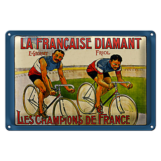 Blechschild Retro 30x20cm Fahrrad la francaise Diamant