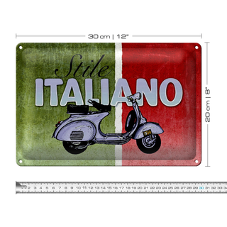 Blechschild Mofa 30x20cm Stile Italiano Italien Scooter