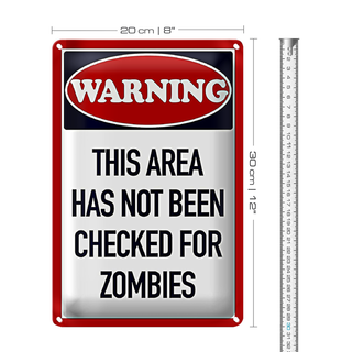 Blechschild Spruch 20x30cm Warnung this area has not been