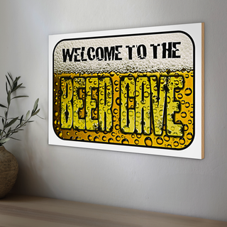 Holzschild Bier 30x20cm welcome to the beer cave