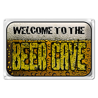 Blechschild Bier 30x20cm welcome to the beer cave