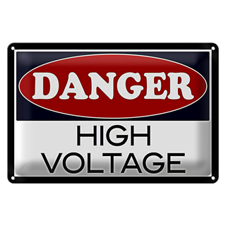Blechschild Spruch 30x20cm Danger high voltage