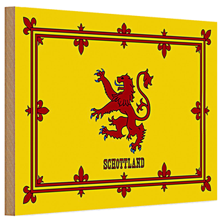 Holzschild Flagge 30x20cm Schottland Königswappen