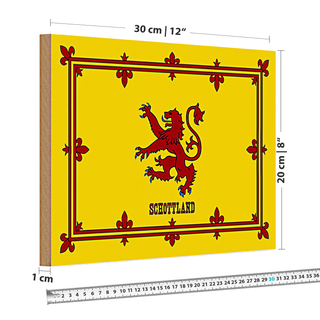 Holzschild Flagge 30x20cm Schottland Königswappen
