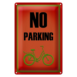 Blechschild Parken 20x30cm Fahrrad no parking