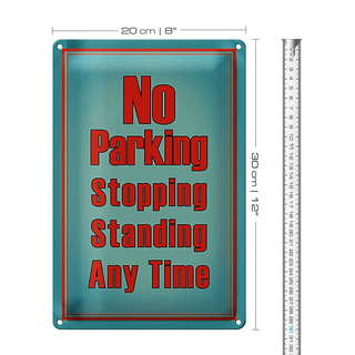 Blechschild Parken 20x30cm No Parking stopping standing