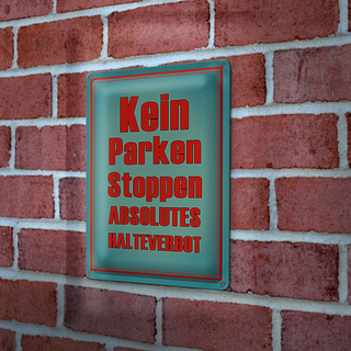 Blechschild Parken 20x30cm kein Parken Stoppen Halteverbot