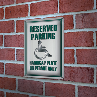 Blechschild Parken 20x30cm Parking handicap plate or