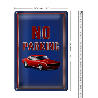 Blechschild Hinweis 20x30cm Auto No Parking