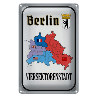 Blechschild Spruch 20x30cm Berlin Viersektorenstadt