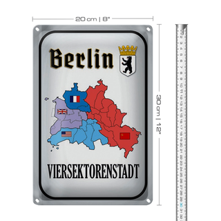 Blechschild Spruch 20x30cm Berlin Viersektorenstadt