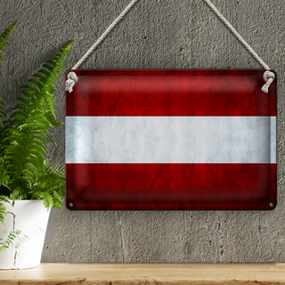 Blechschild Flagge 30x20cm Österreich Fahne