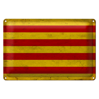 Blechschild Flagge 30x20cm Seneyera Fahne Ctalan