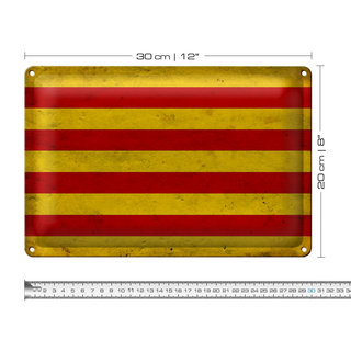 Blechschild Flagge 30x20cm Seneyera Fahne Ctalan