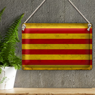 Blechschild Flagge 30x20cm Seneyera Fahne Ctalan