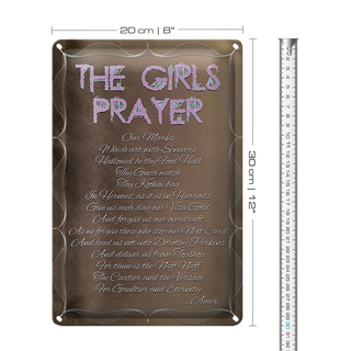 Blechschild Spruch 20x30cm the girls Prayer our Marks which