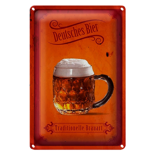Blechschild Spruch 20x30cm Deutsches Bier traditionelle