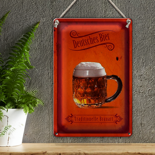 Blechschild Spruch 20x30cm Deutsches Bier traditionelle