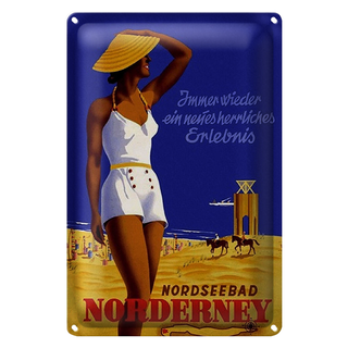 Blechschild Spruch 20x30cm Urlaub Nordseebad Norderney