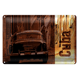 Blechschild Spruch 30x20cm Kuba Auto Oldtimer Retro