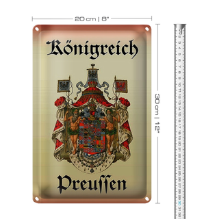 Blechschild Spruch 20x30cm Königreich Preussen